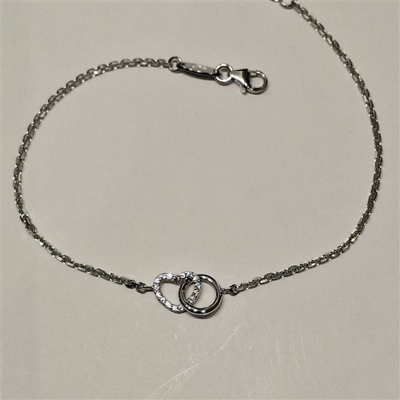 Bracciale Fanton Gioielli Donna BRACCIALI ORO in Oro bianco Cubic Zirconia BROR-200-52 - BROR-200-52